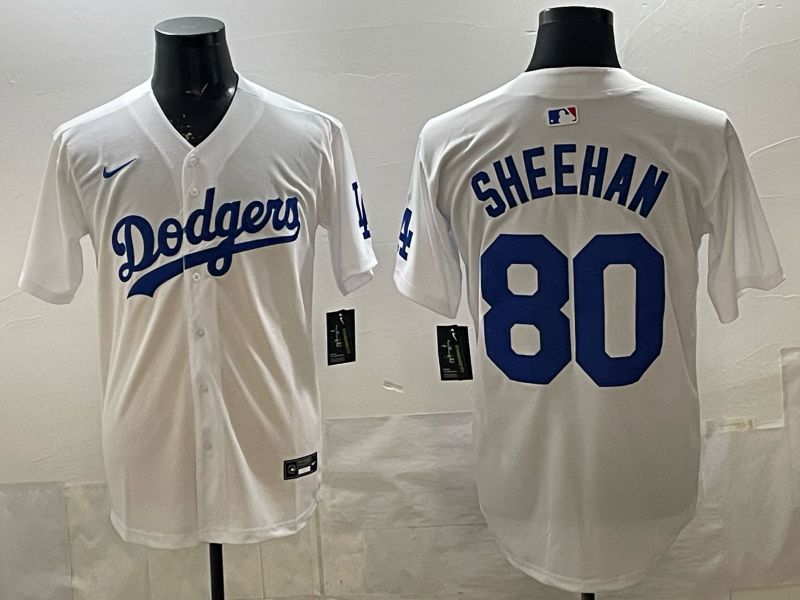 Men 2026 Nike Los Angeles Dodgers #80 Sheehan White Game MLB Jersey 03->los angeles dodgers->MLB Jersey